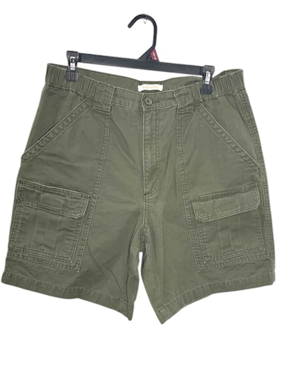Savane Men's Olive Utility Cargo Shorts